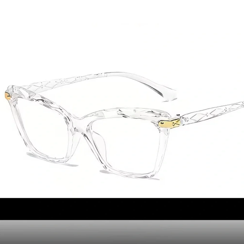 (New in Package) 2 PC Stylish Black and Clear Glasses
